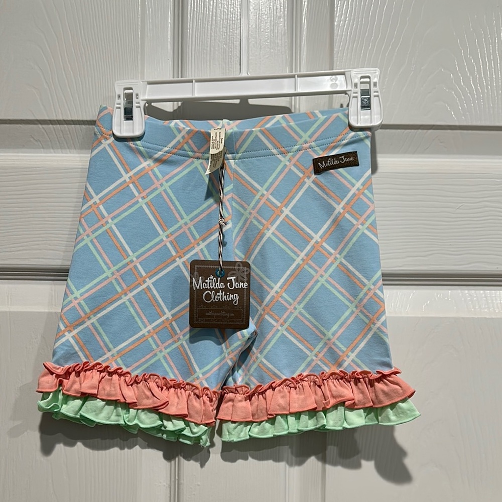 Matilda Jane Kids Plaid Shorts - Blue and Pink